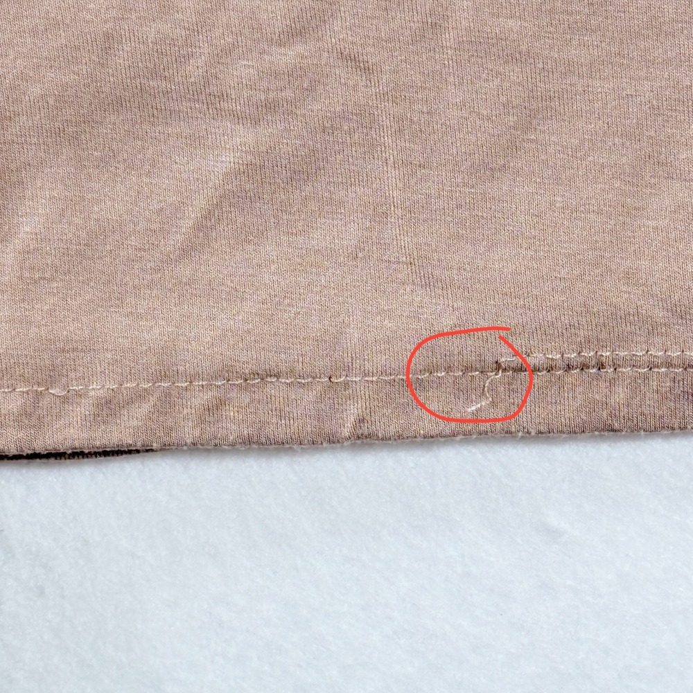 437 Four Three Seven One Shoulder‎ Crop Top Womens Medium Tan Minimalist Active View 3